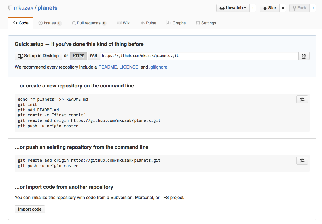 Creating a Repository on GitHub (Step 3)